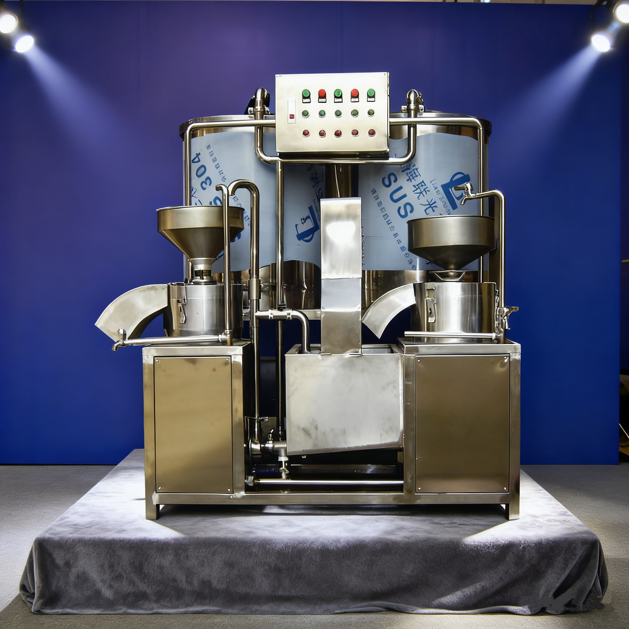 Unidade integrada de moagem e cozimento para processamento de soja em pequena escala